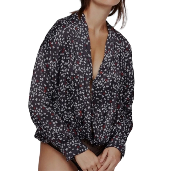Free People Lady Like Butterfly Print Bodysuit - Picture 4 of 13